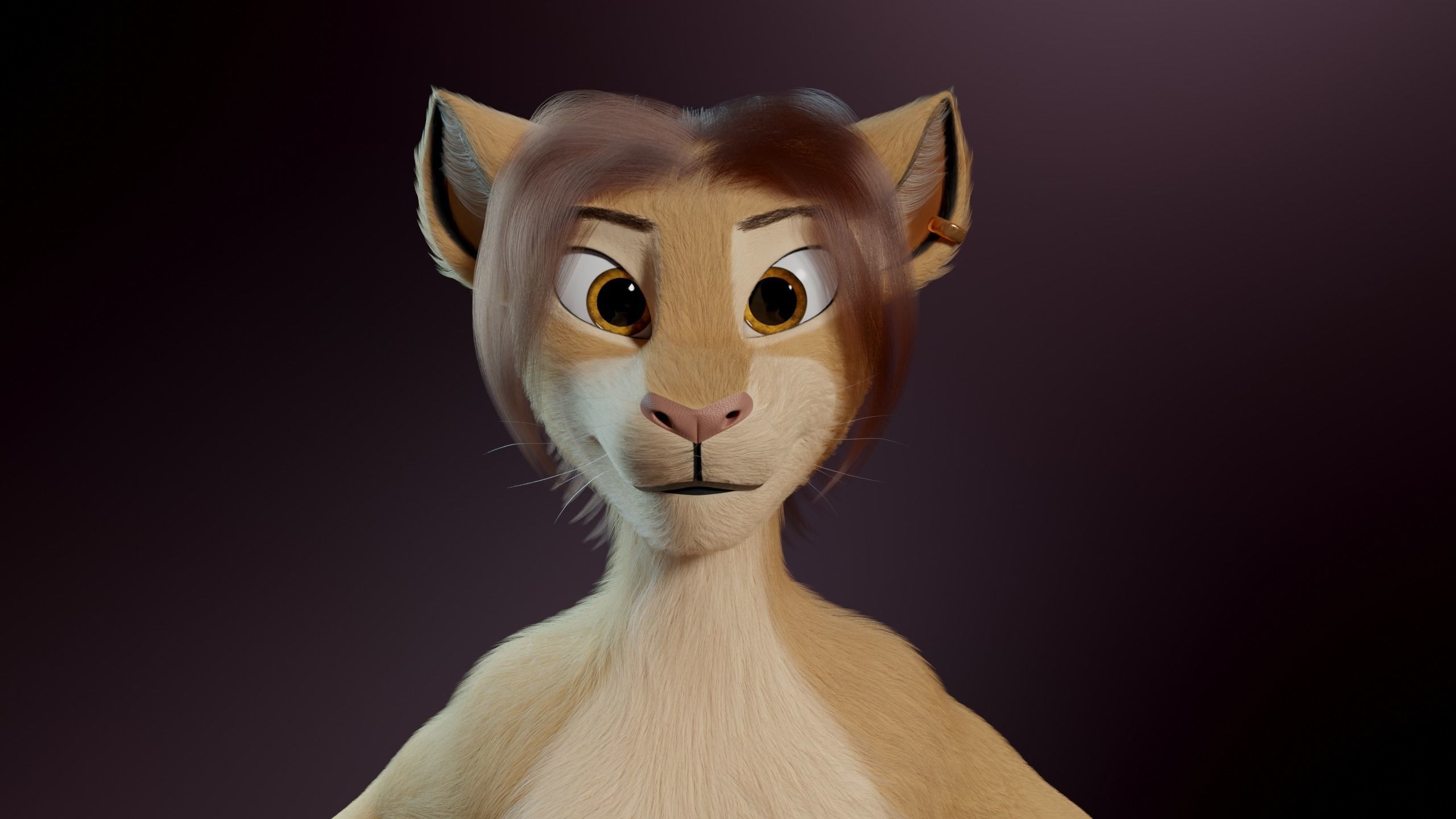 Arthur Anthro Lion 3D model_4