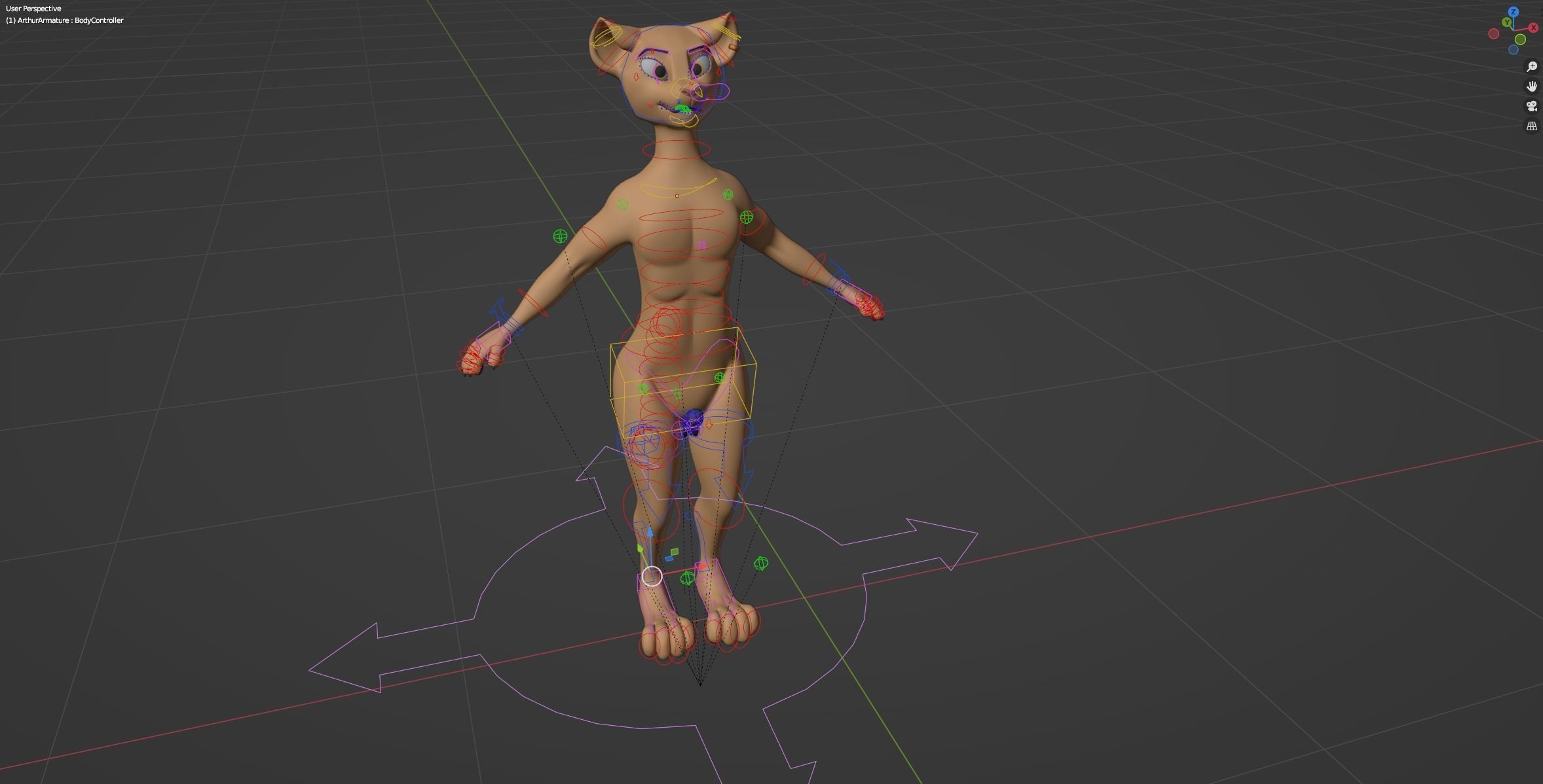 Arthur Anthro Lion 3D model_41