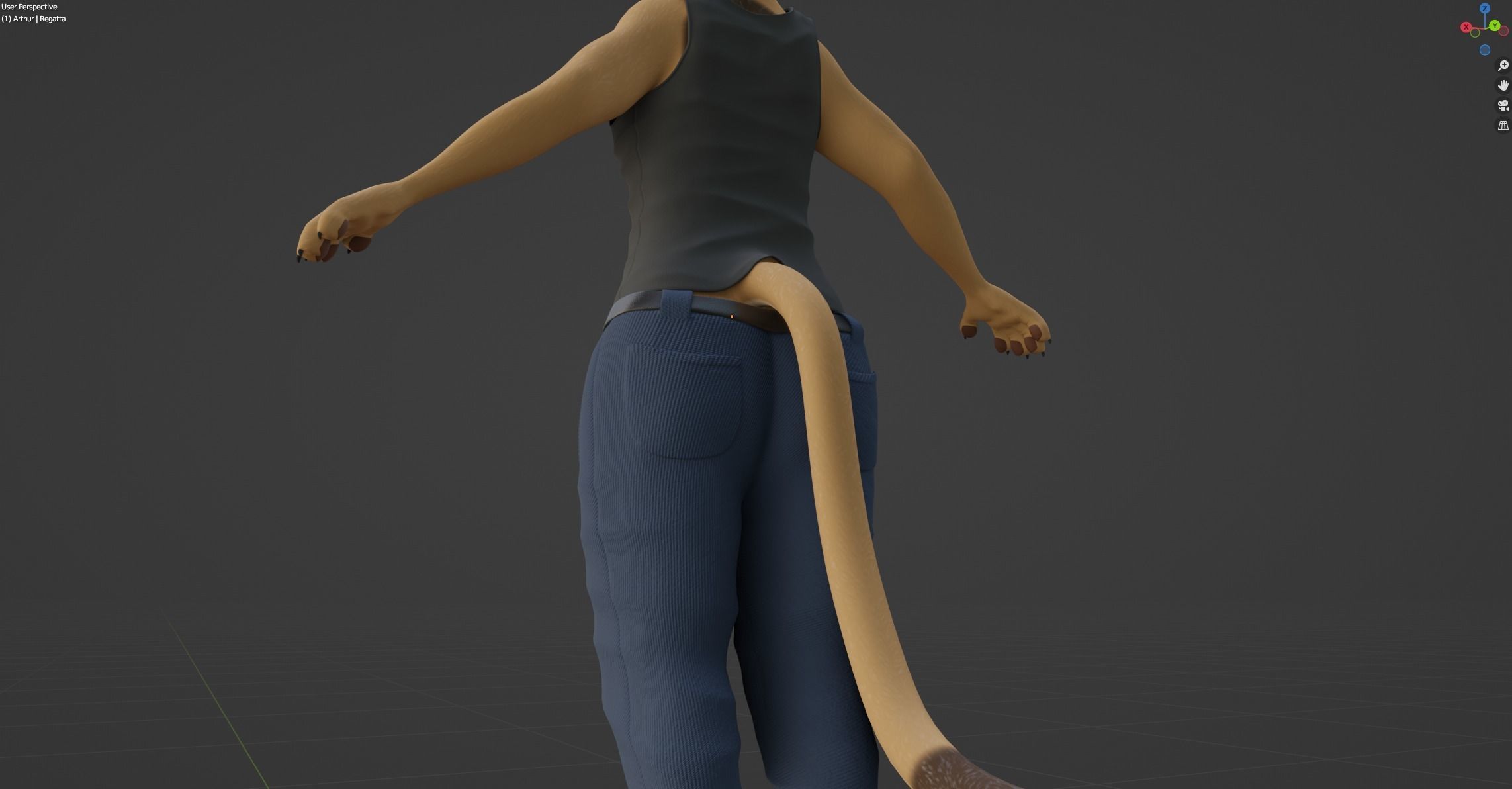 Arthur Anthro Lion 3D model_85