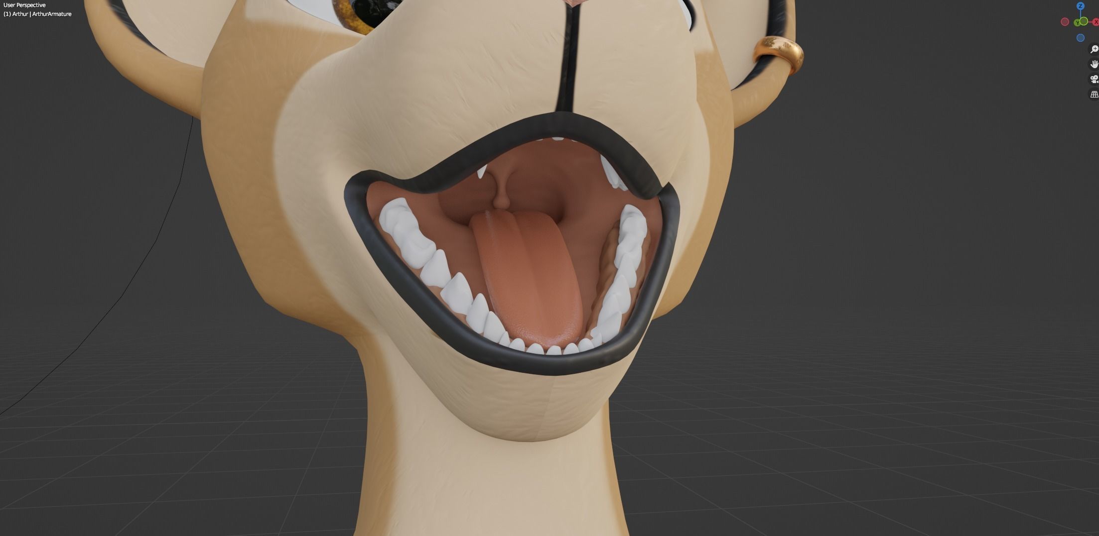 Arthur Anthro Lion 3D model_91