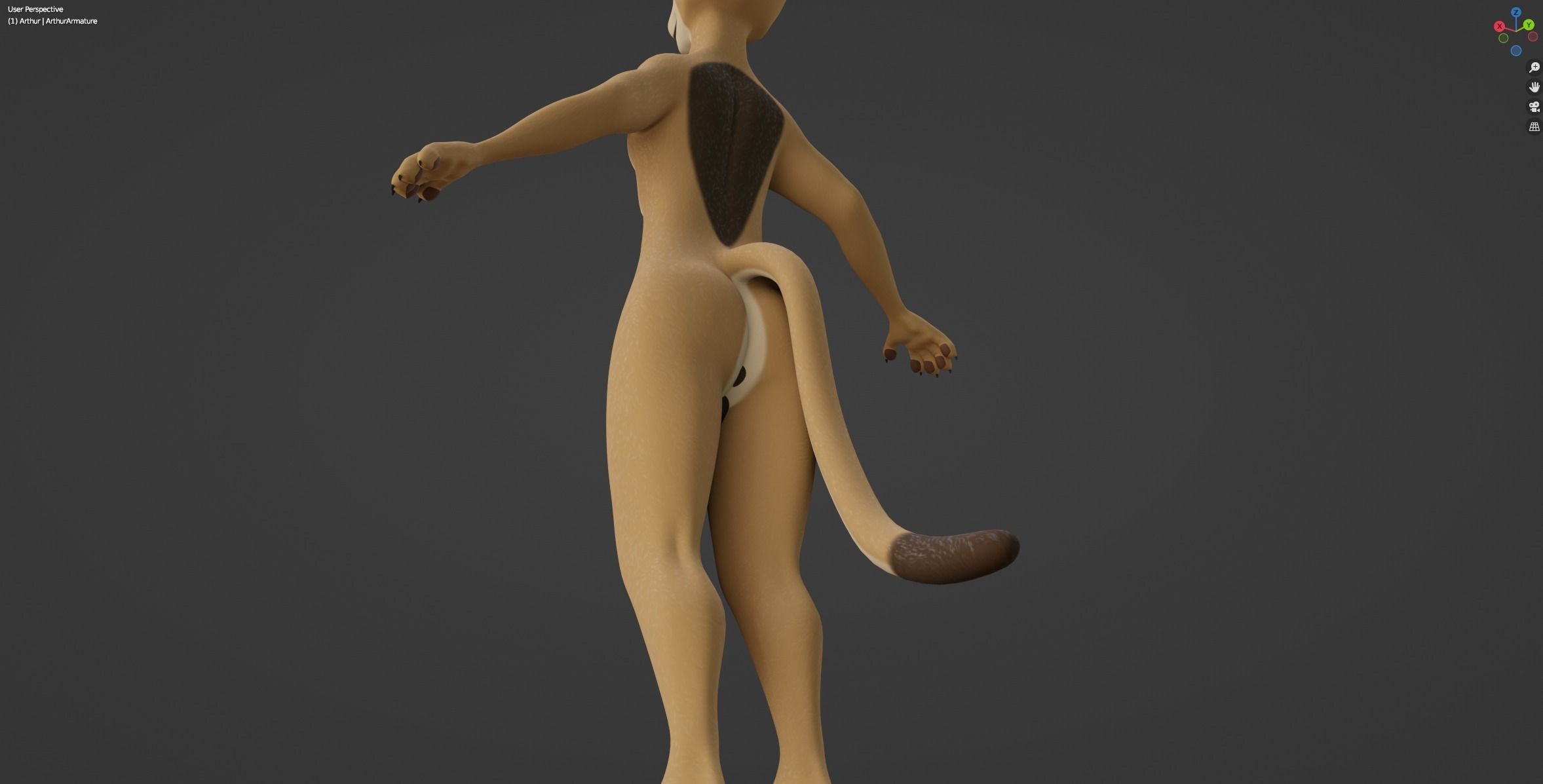 Arthur Anthro Lion 3D model_55