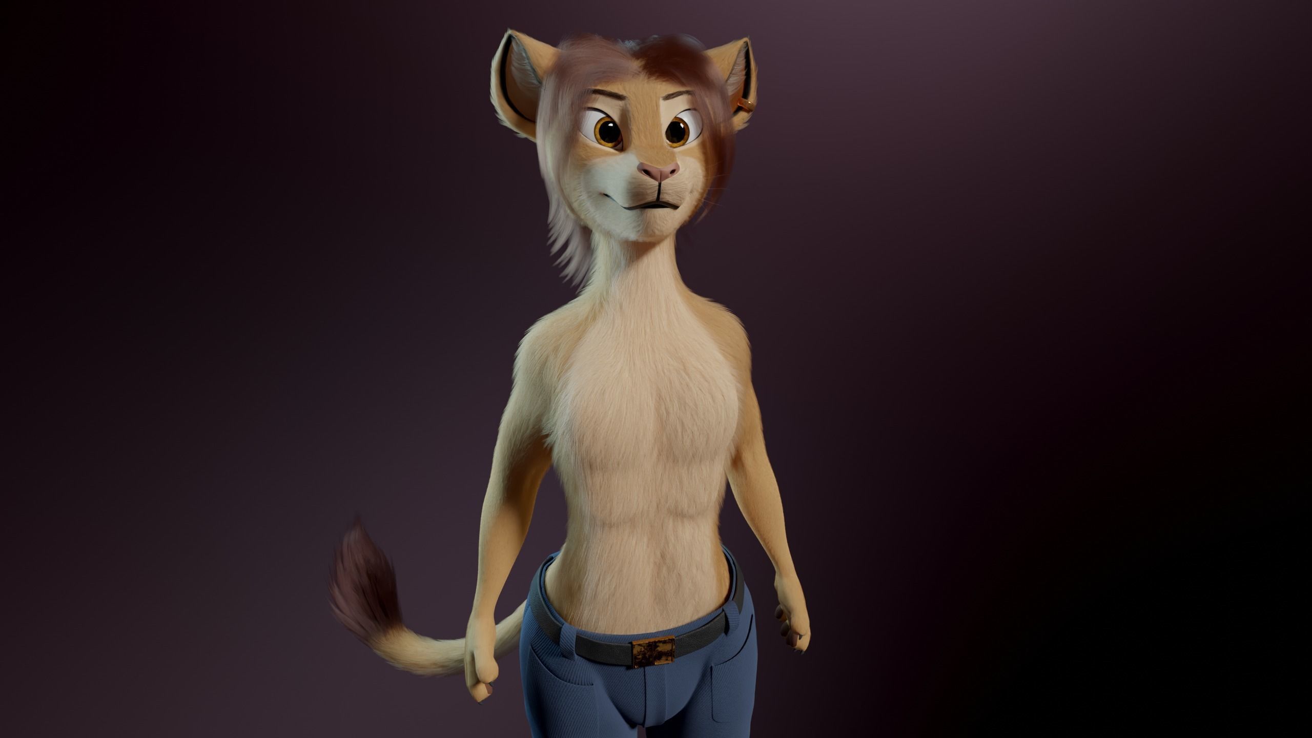 Arthur Anthro Lion 3D model_2