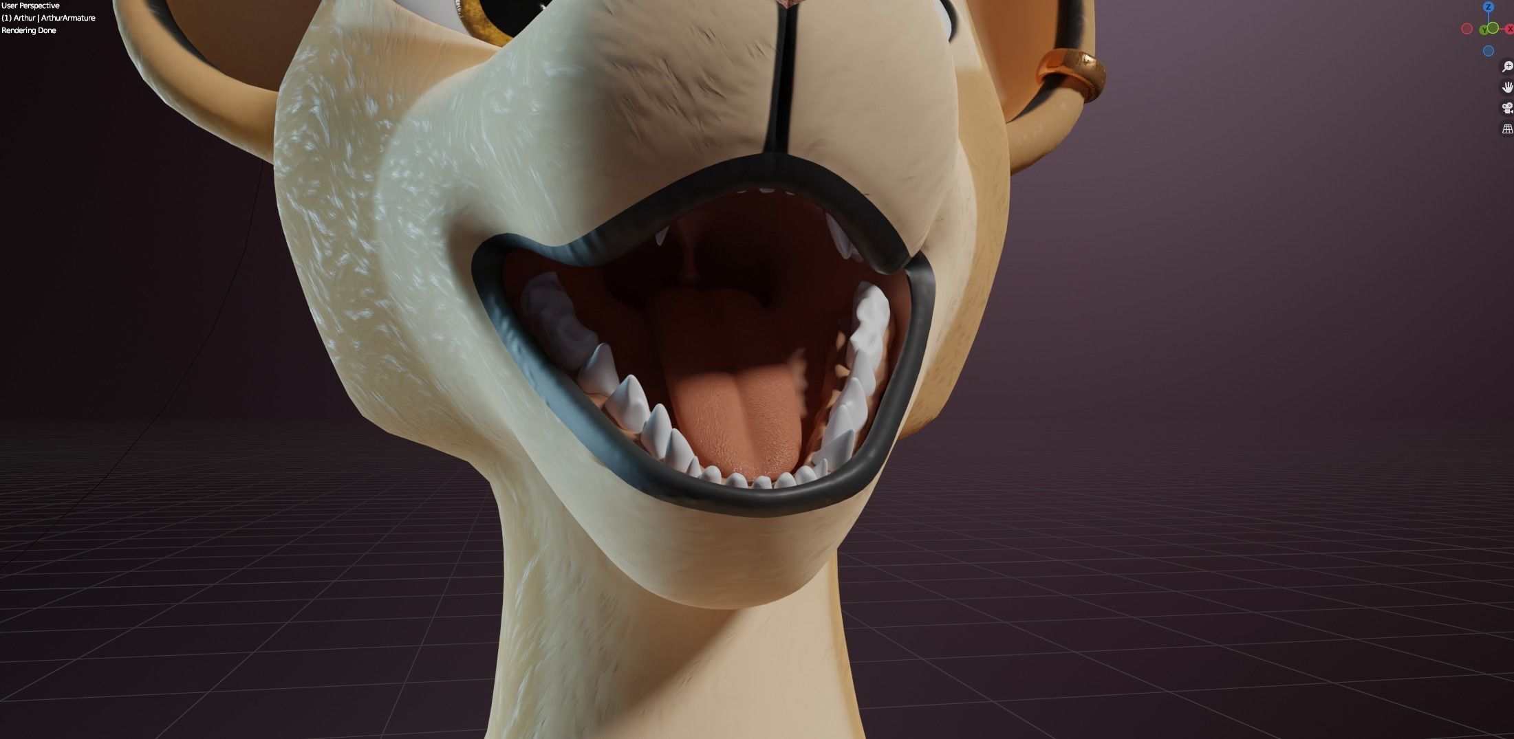 Arthur Anthro Lion 3D model_92