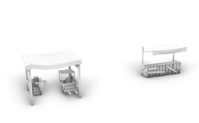 MARKET STANDS Free 3D print model