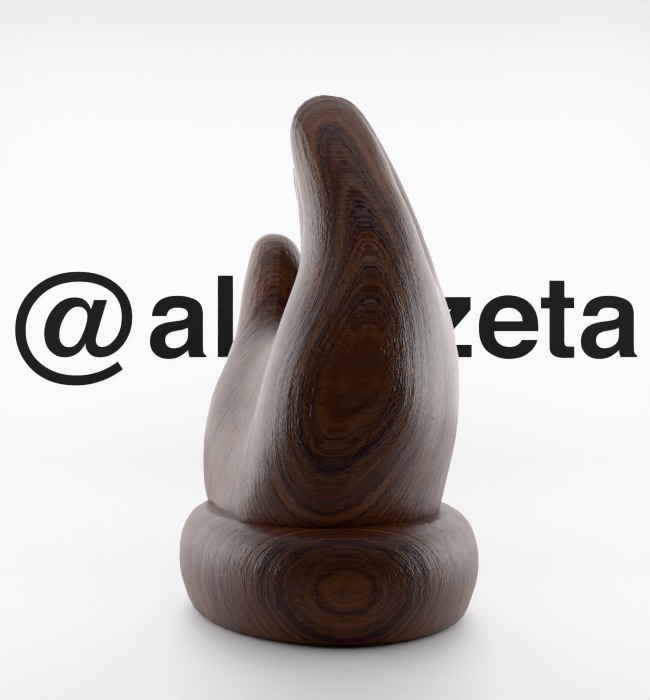 Kaws Hand Ornament Textured Low-poly 3D model_28