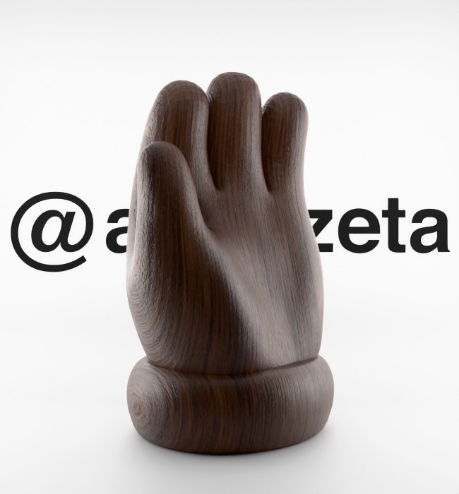 Kaws Hand Ornament Textured Low-poly 3D model_16