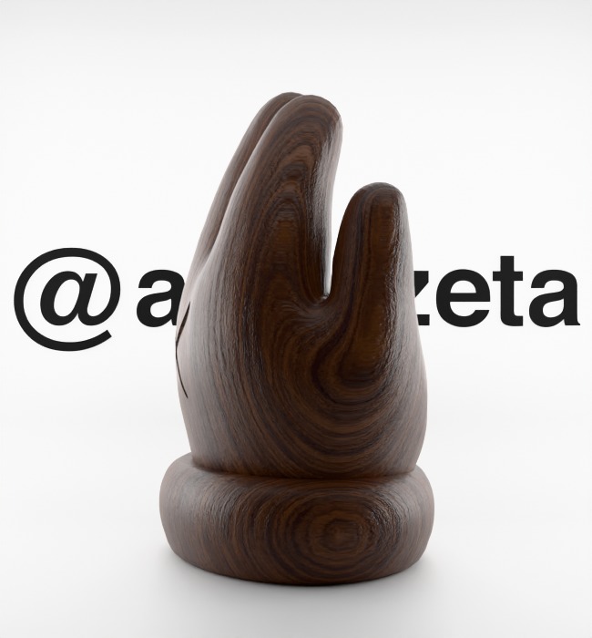 Kaws Hand Ornament Textured Low-poly 3D model_9