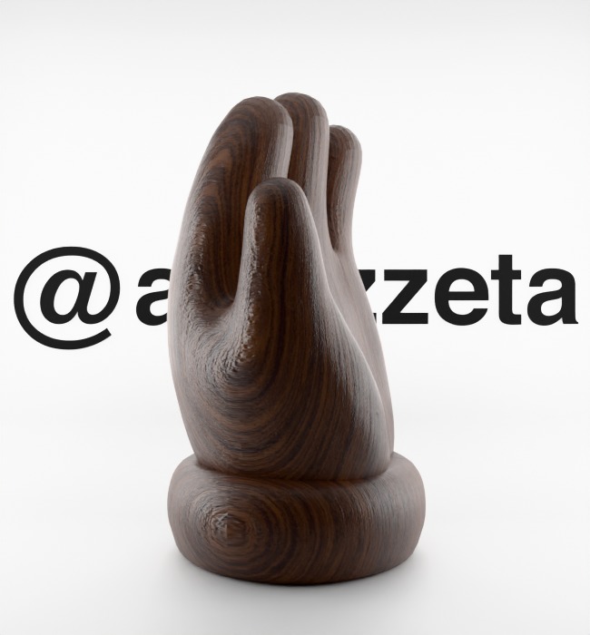 Kaws Hand Ornament Textured Low-poly 3D model_13