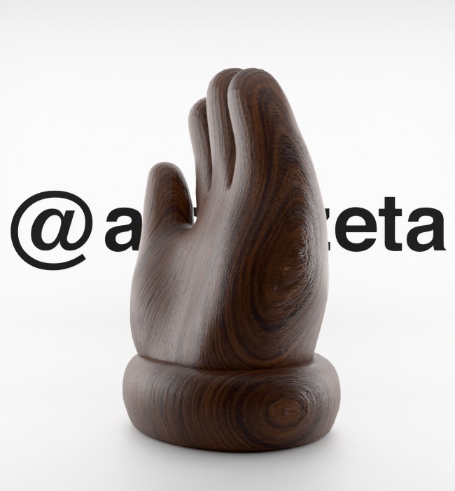 Kaws Hand Ornament Textured Low-poly 3D model_26