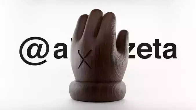 Kaws Hand Ornament Textured