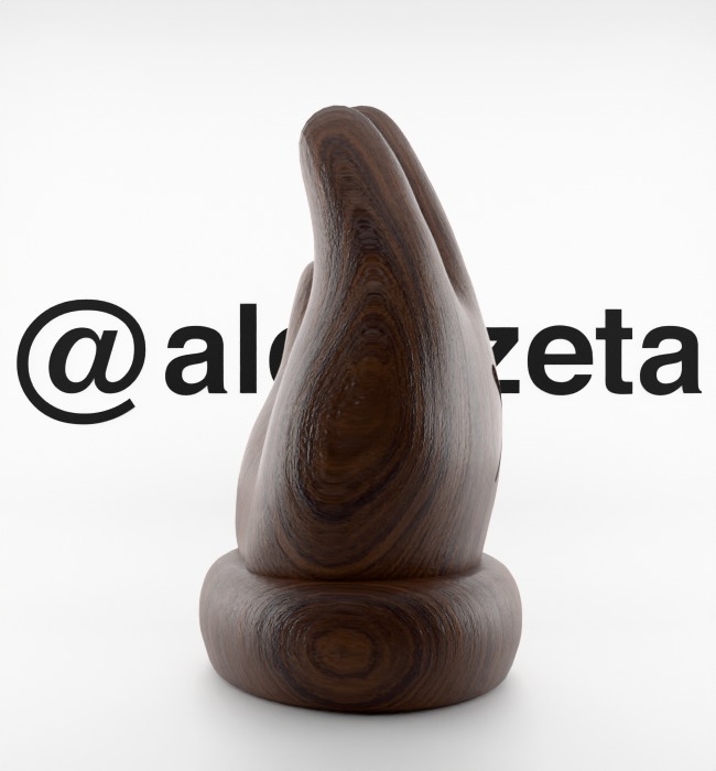 Kaws Hand Ornament Textured Low-poly 3D model_29