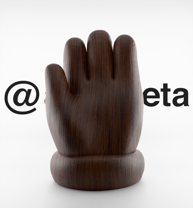 Kaws Hand Ornament Textured Low-poly 3D model_20