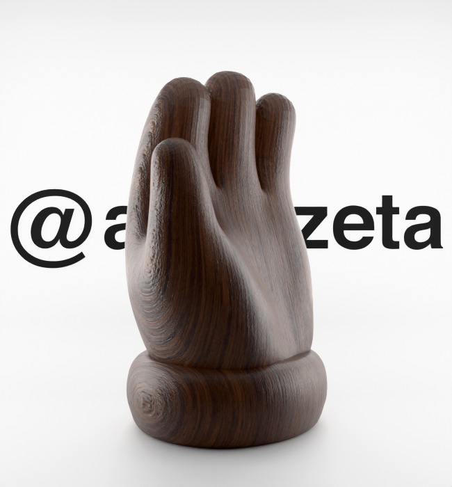 Kaws Hand Ornament Textured Low-poly 3D model_15