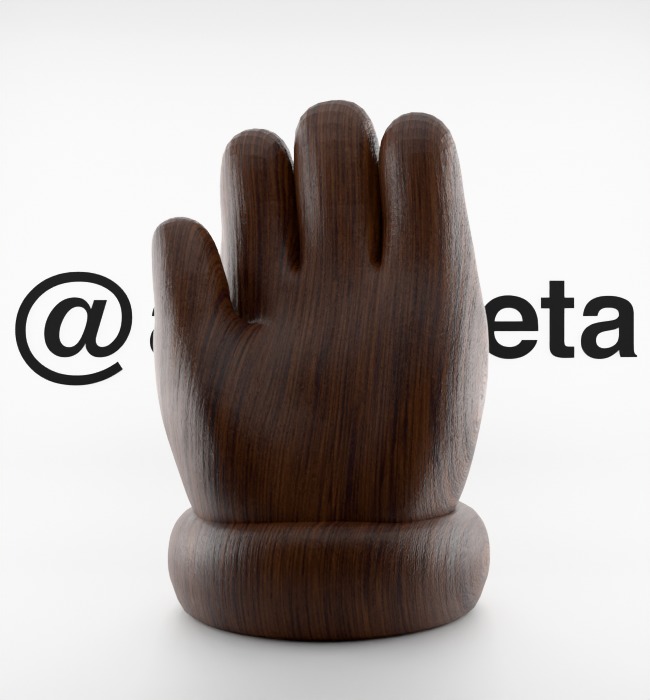 Kaws Hand Ornament Textured Low-poly 3D model_21