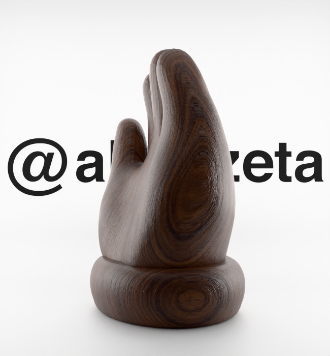 Kaws Hand Ornament Textured Low-poly 3D model_27