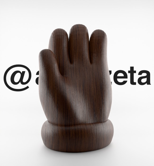 Kaws Hand Ornament Textured Low-poly 3D model_18