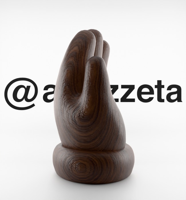 Kaws Hand Ornament Textured Low-poly 3D model_12