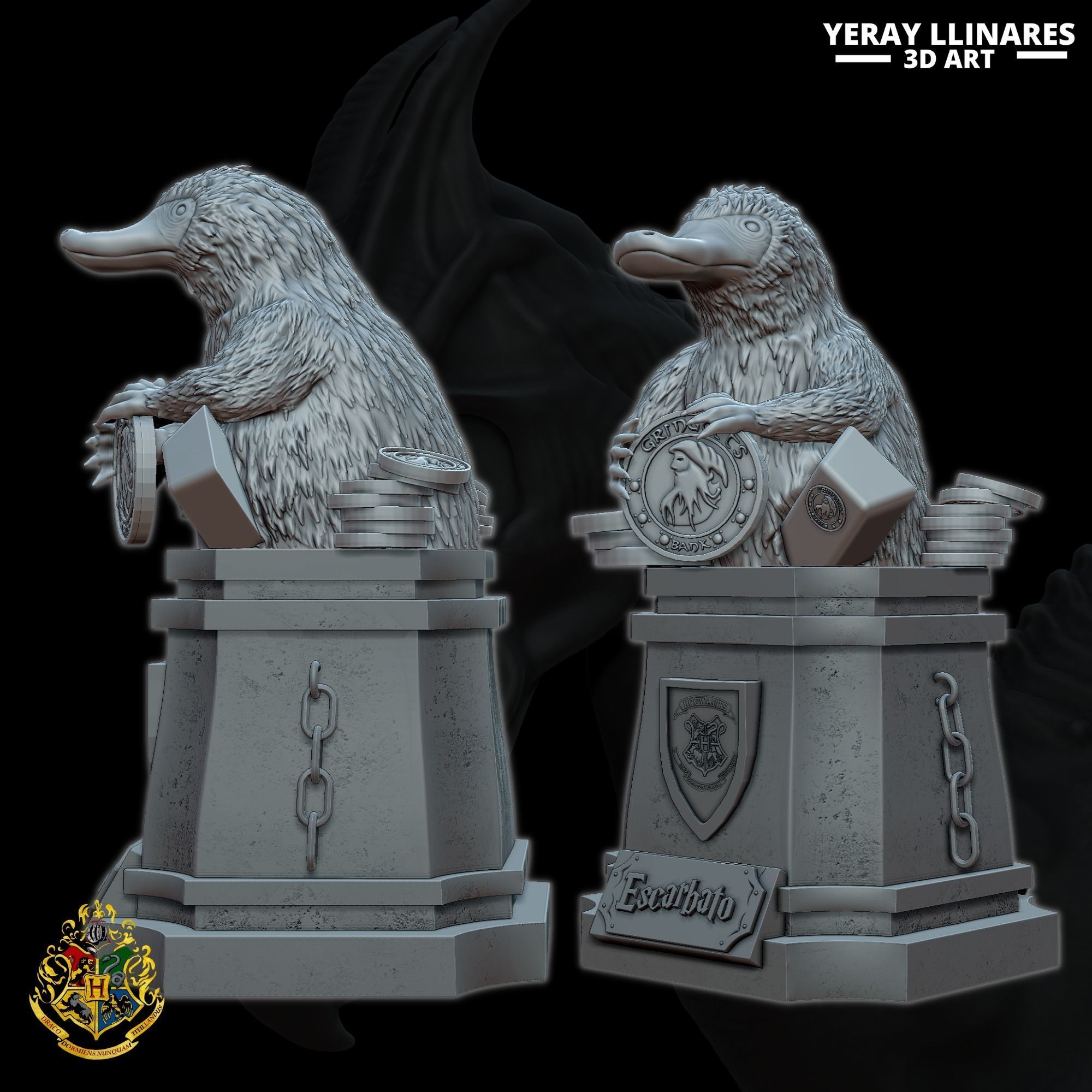 Niffler Bust Sculpture 3D print model_2