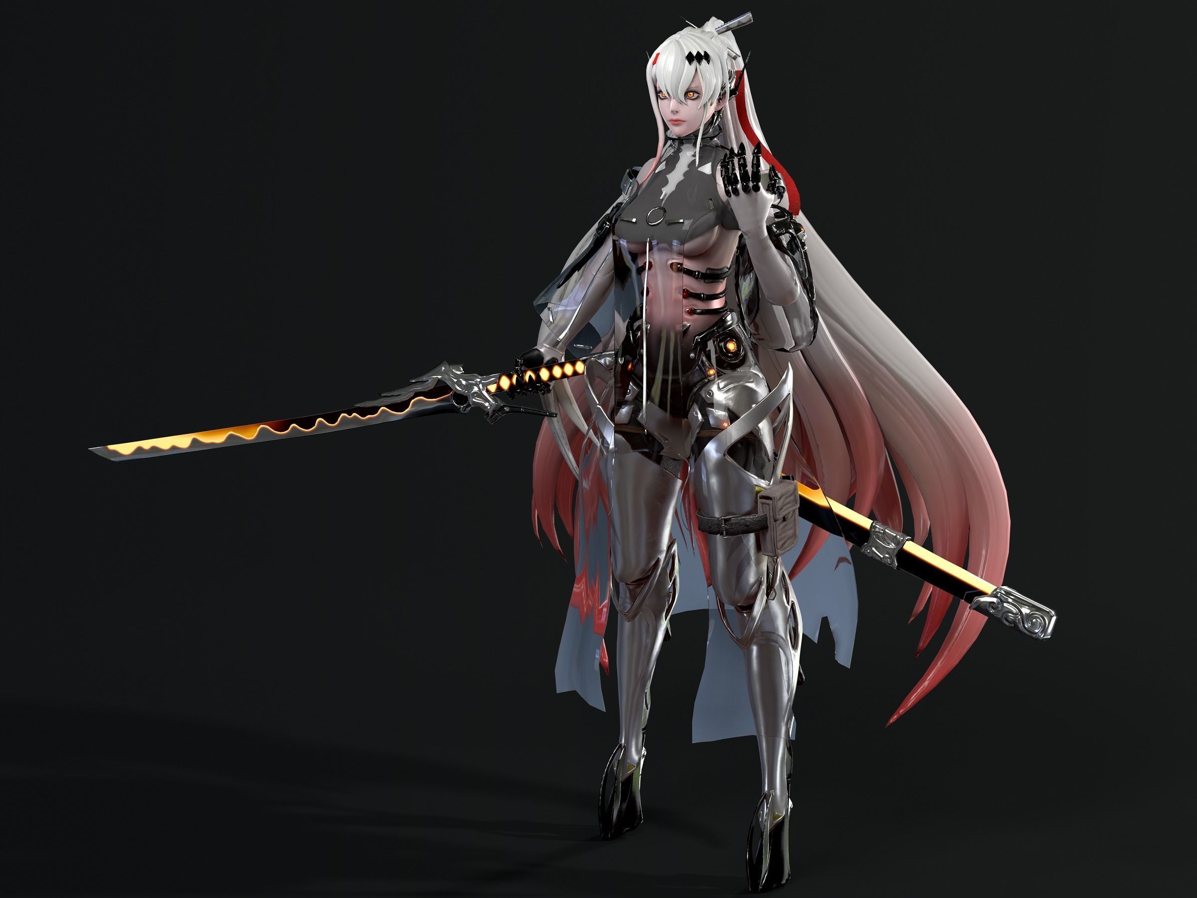 Alpha warrior Low-poly 3D model_3