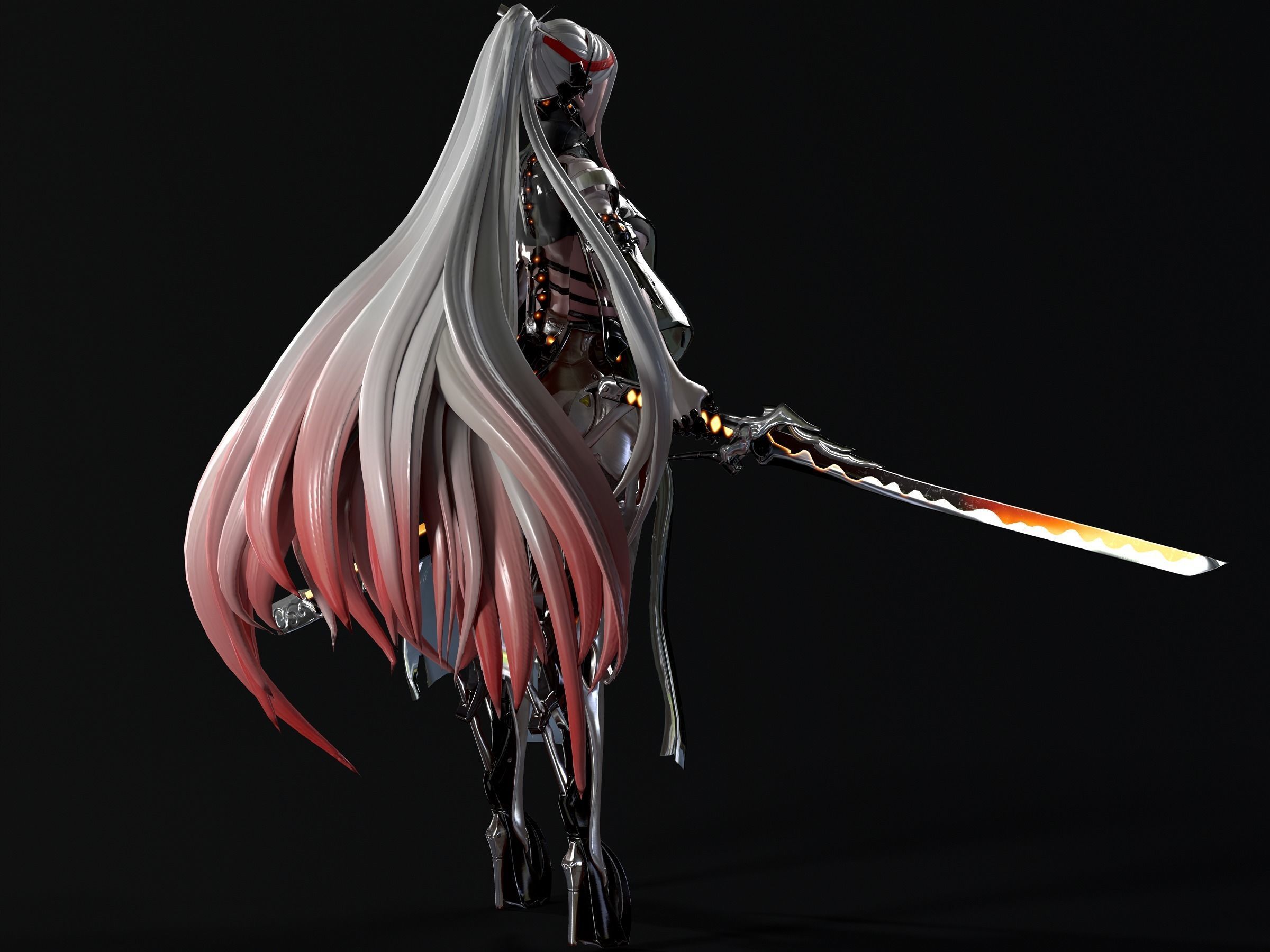 Alpha warrior Low-poly 3D model_6