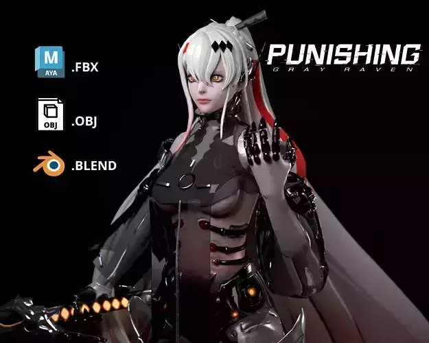 Alpha warrior Low-poly 3D model