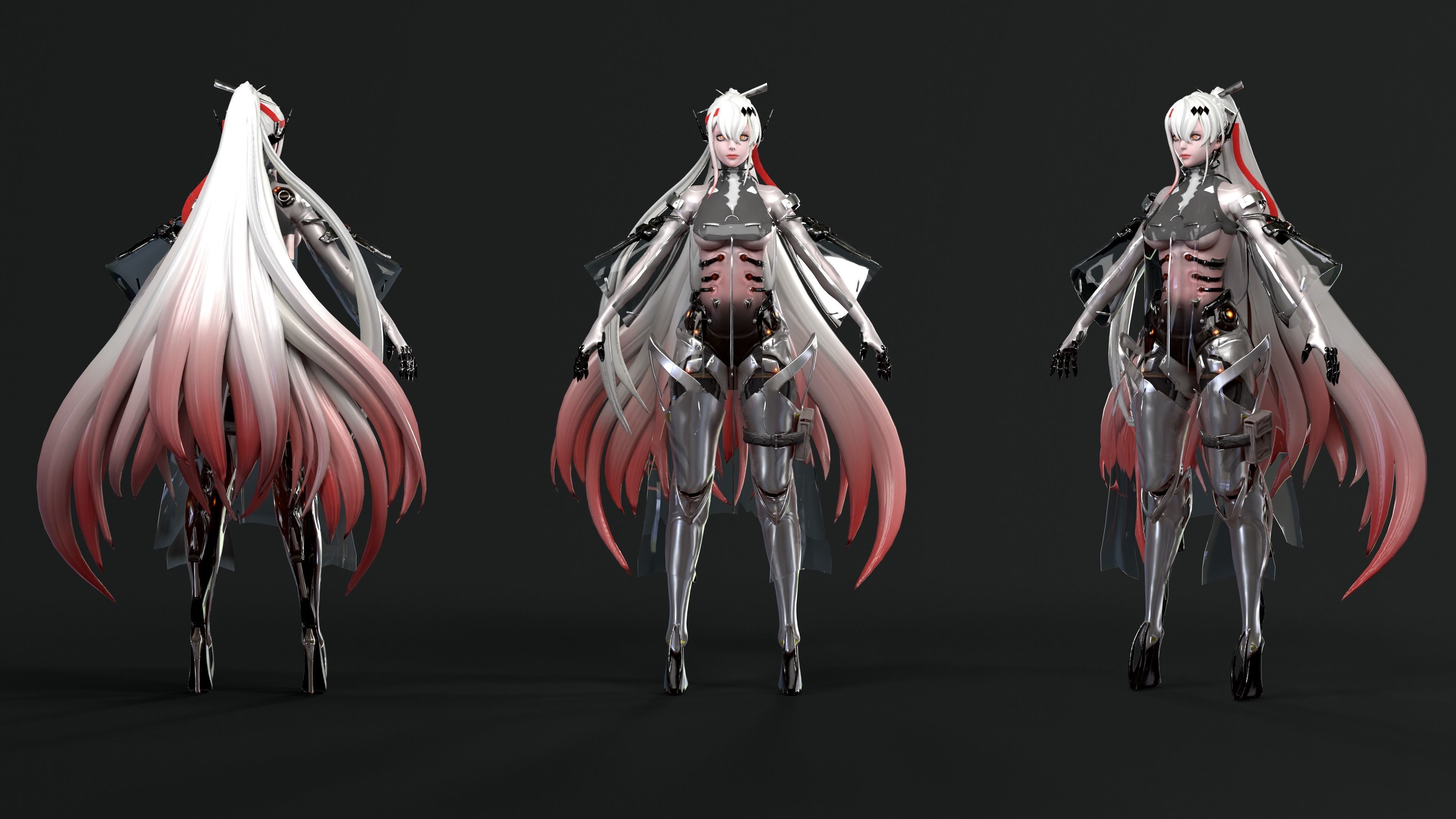 Alpha warrior Low-poly 3D model_10