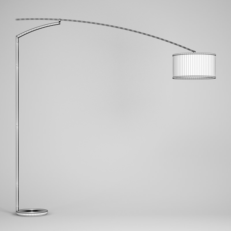 Wooden Floor Lamp 44 3D model_1