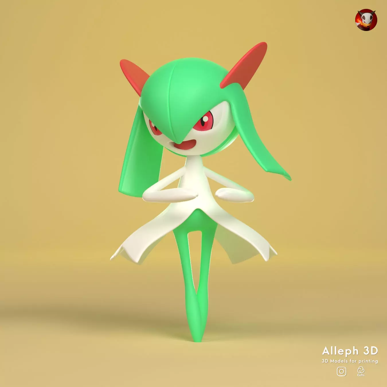 Pokemon kirlia 3D print model_0