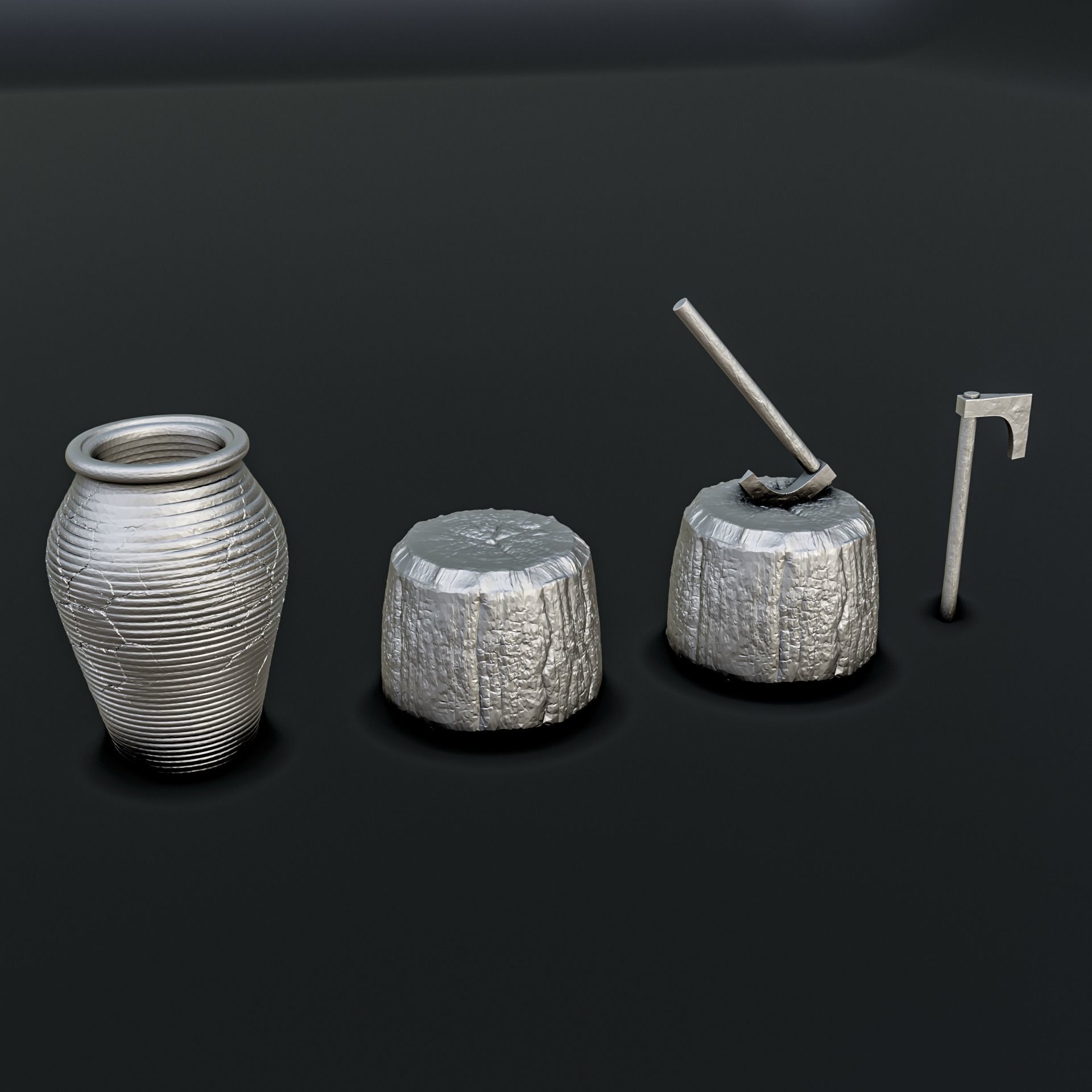 Medieval Village Diorama Pack 3D print model_8