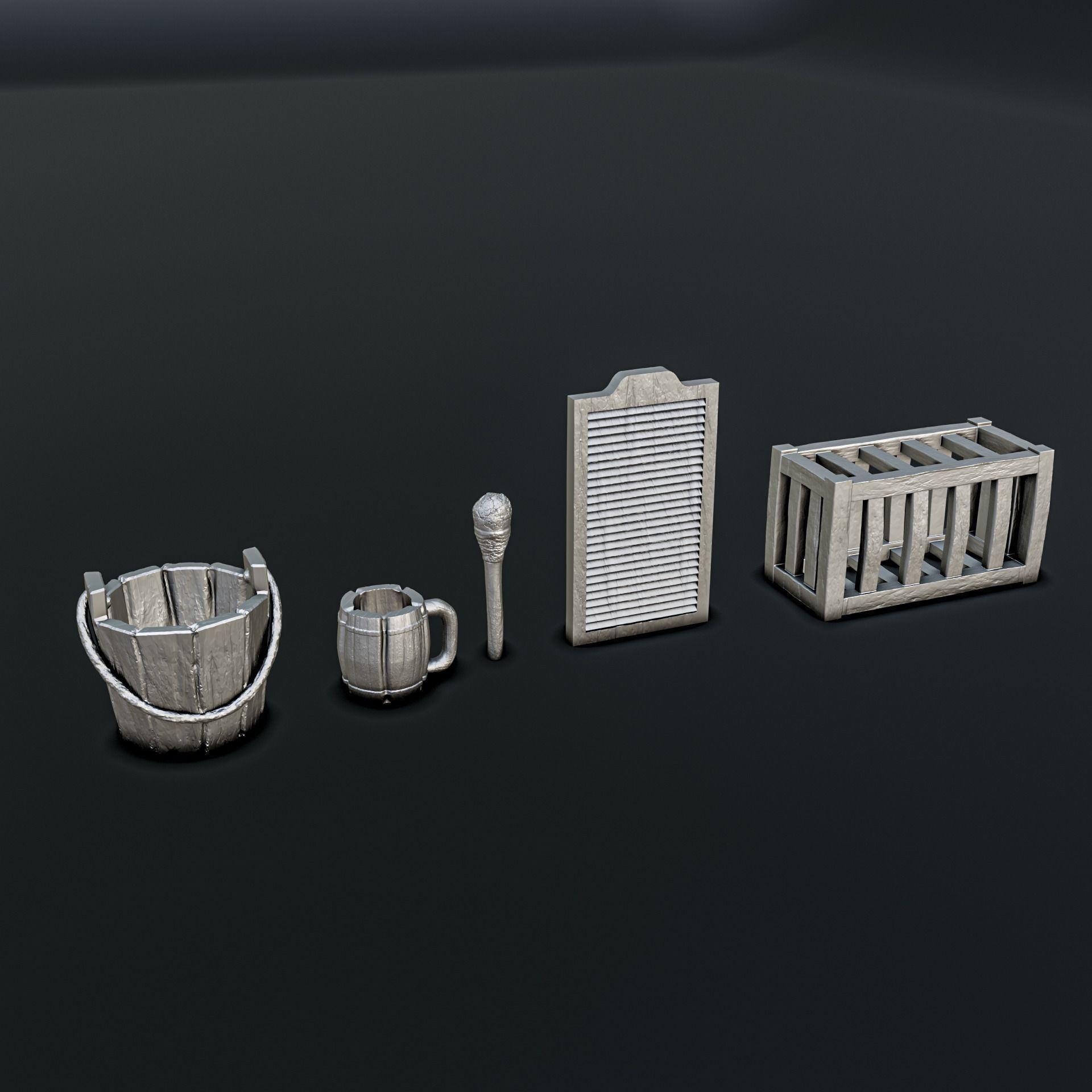 Medieval Village Diorama Pack 3D print model_6