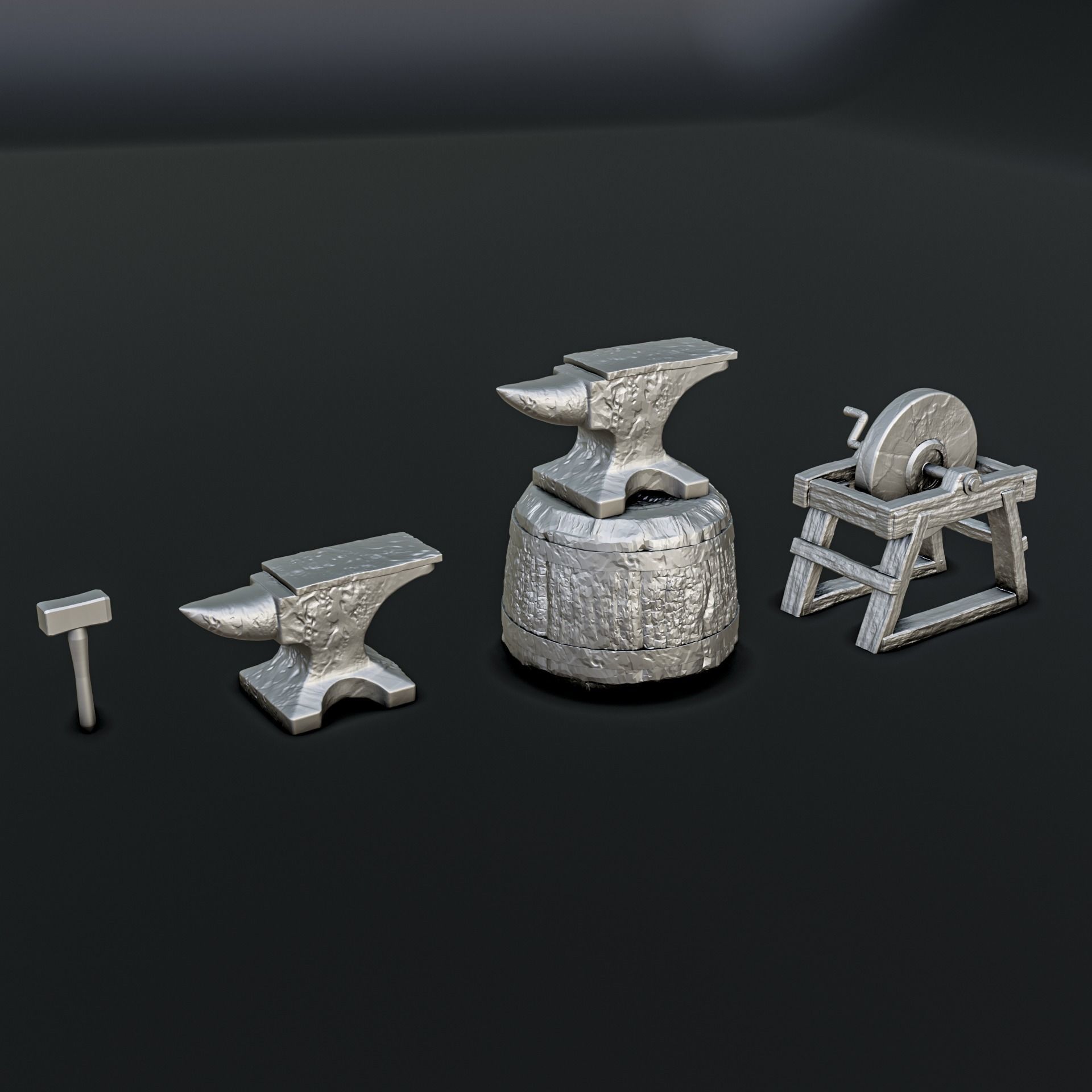 Medieval Village Diorama Pack 3D print model_1