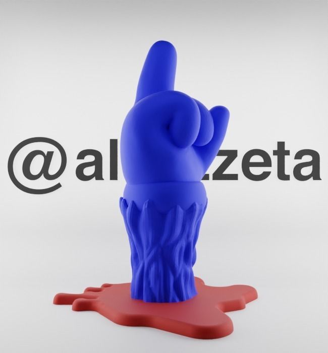 Kaws Fuck Fake Friends BFF Textured Low-poly 3D model_11