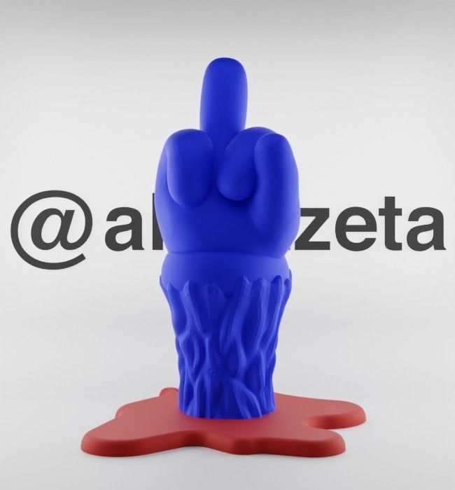 Kaws Fuck Fake Friends BFF Textured Low-poly 3D model_18