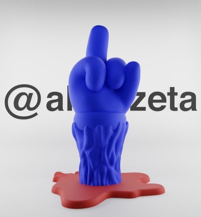 Kaws Fuck Fake Friends BFF Textured Low-poly 3D model_15