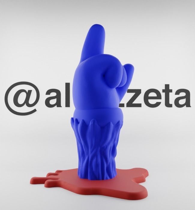 Kaws Fuck Fake Friends BFF Textured Low-poly 3D model_10