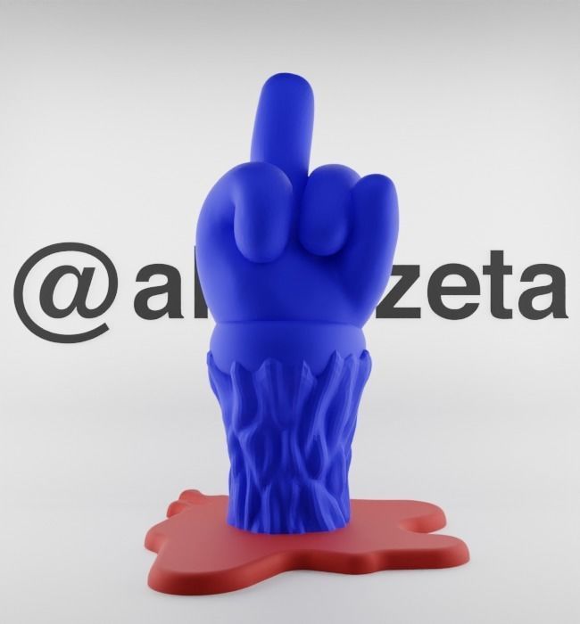 Kaws Fuck Fake Friends BFF Textured Low-poly 3D model_16