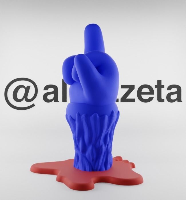 Kaws Fuck Fake Friends BFF Textured Low-poly 3D model_23