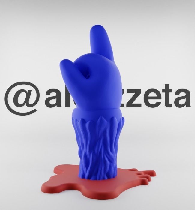 Kaws Fuck Fake Friends BFF Textured Low-poly 3D model_27