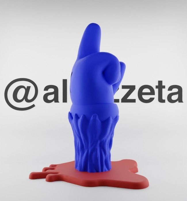 Kaws Fuck Fake Friends BFF Textured Low-poly 3D model_9