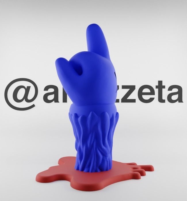 Kaws Fuck Fake Friends BFF Textured Low-poly 3D model_28