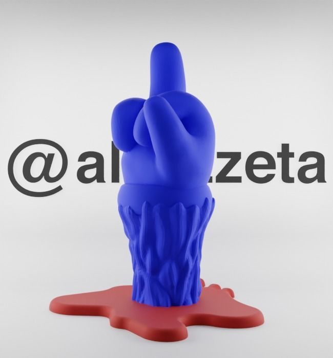 Kaws Fuck Fake Friends BFF Textured Low-poly 3D model_22