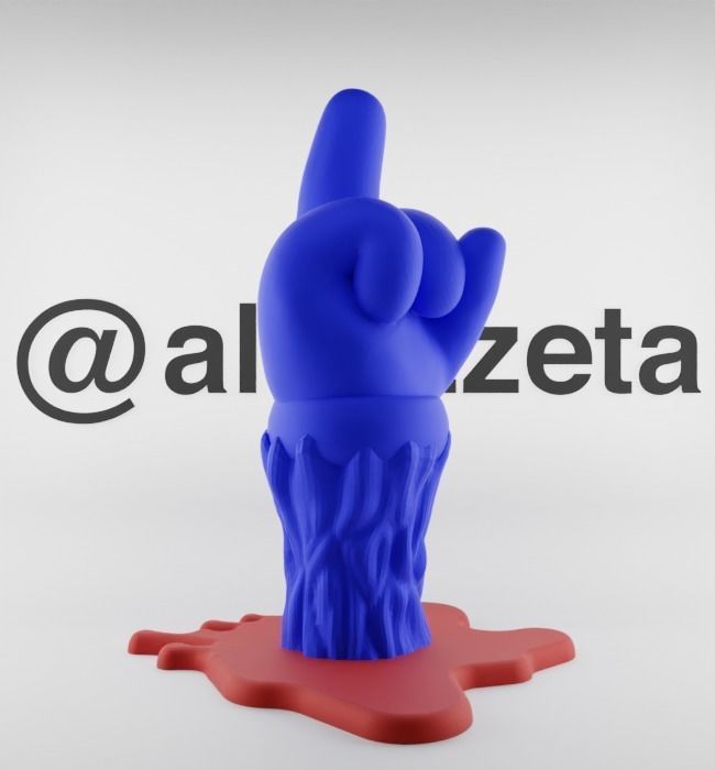 Kaws Fuck Fake Friends BFF Textured Low-poly 3D model_12