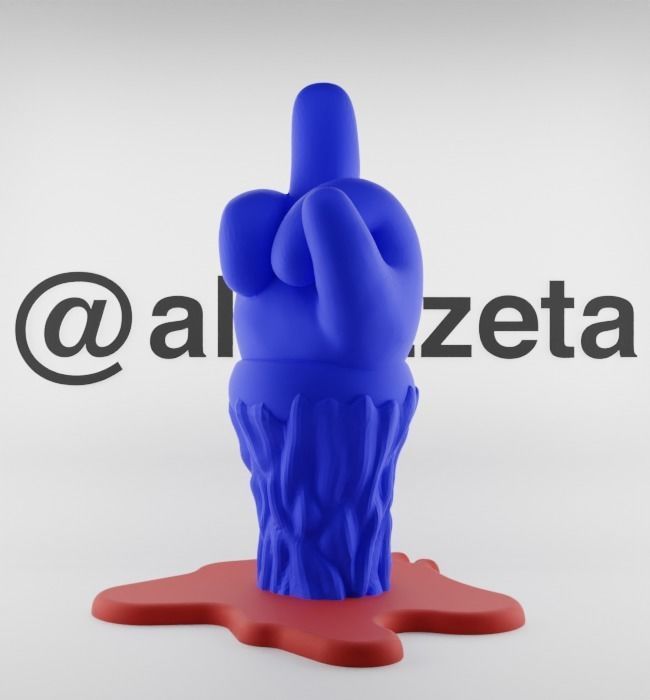 Kaws Fuck Fake Friends BFF Textured Low-poly 3D model_21