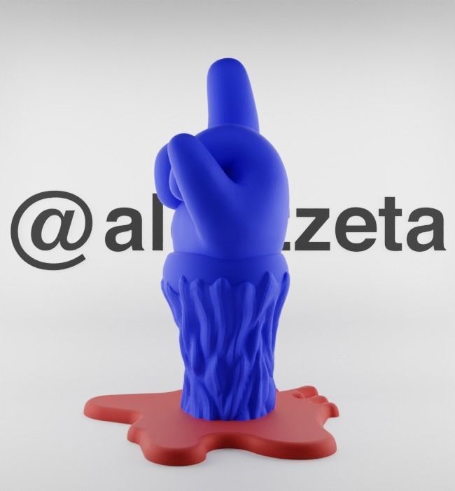 Kaws Fuck Fake Friends BFF Textured Low-poly 3D model_24