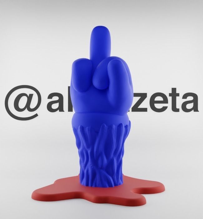 Kaws Fuck Fake Friends BFF Textured Low-poly 3D model_19