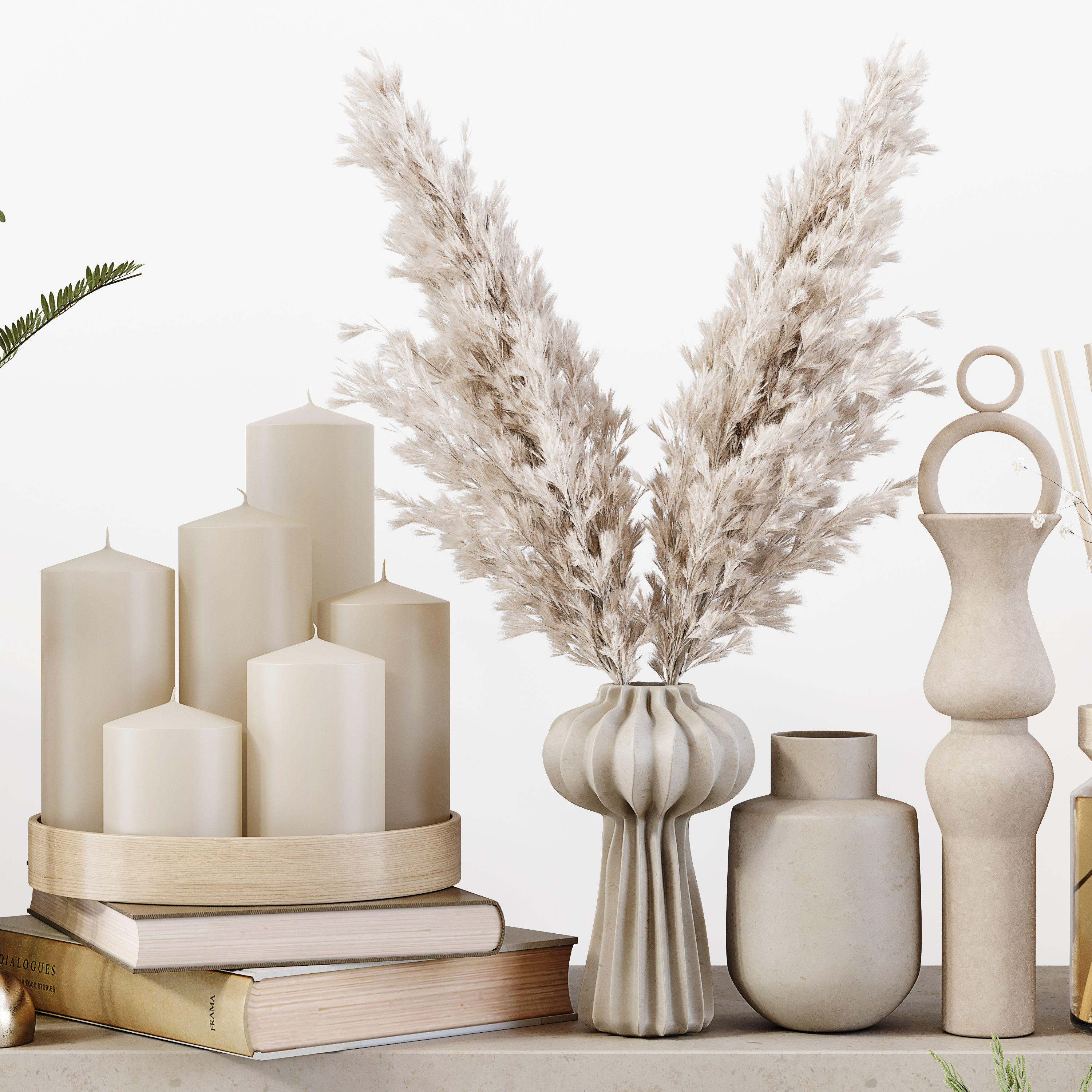 Decorative Set 166 Low-poly 3D model_3