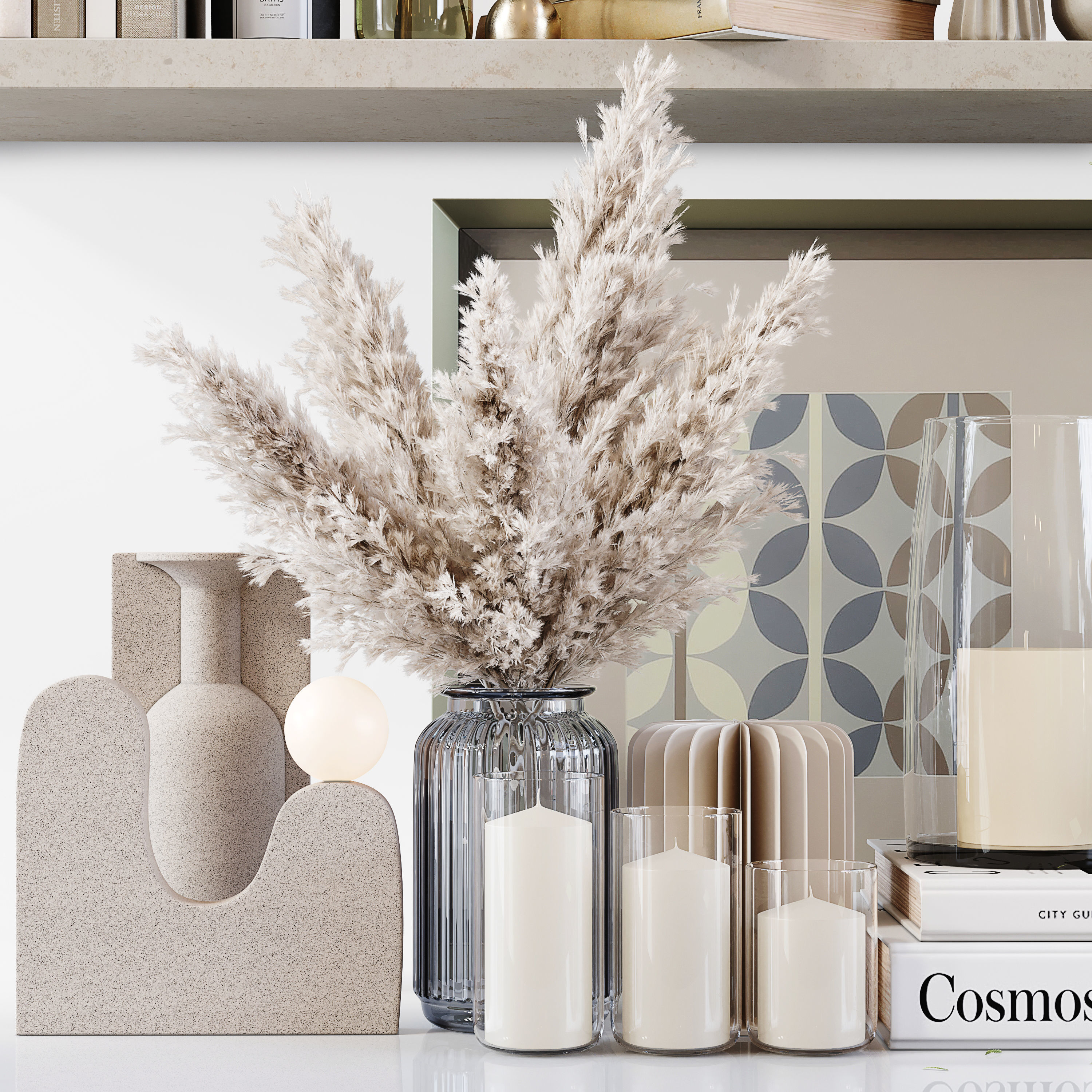 Decorative Set 166 Low-poly 3D model_1