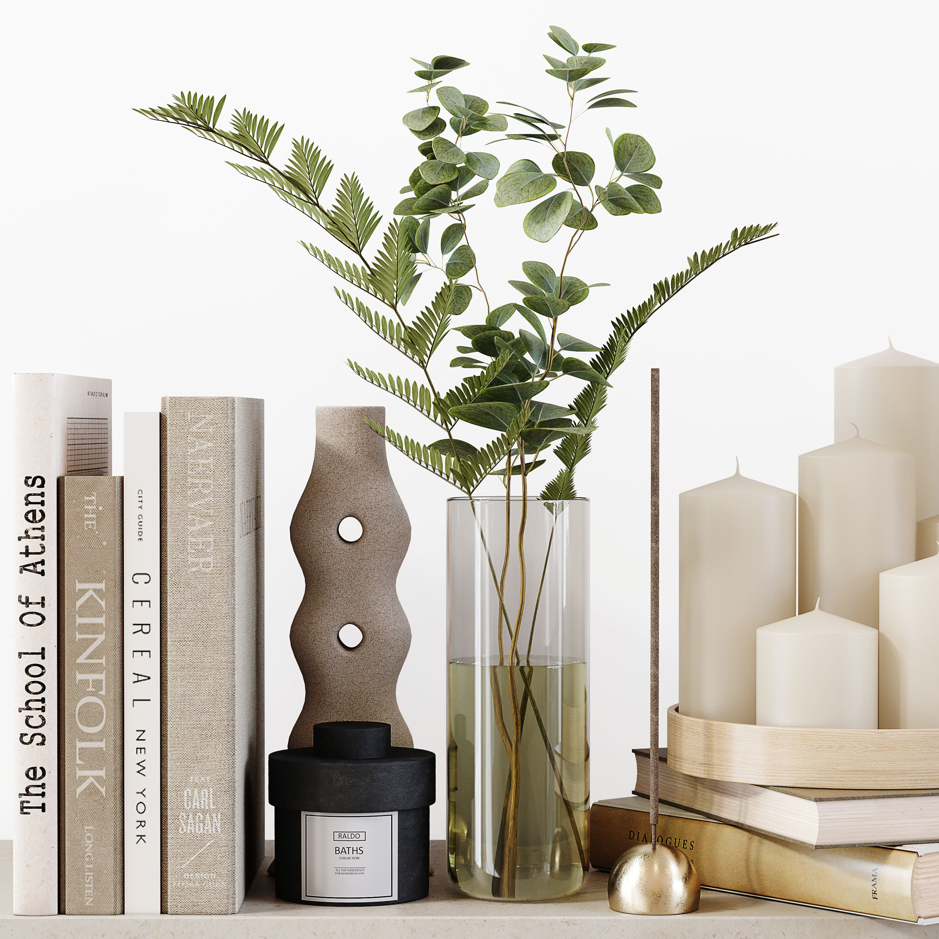 Decorative Set 166 Low-poly 3D model_10