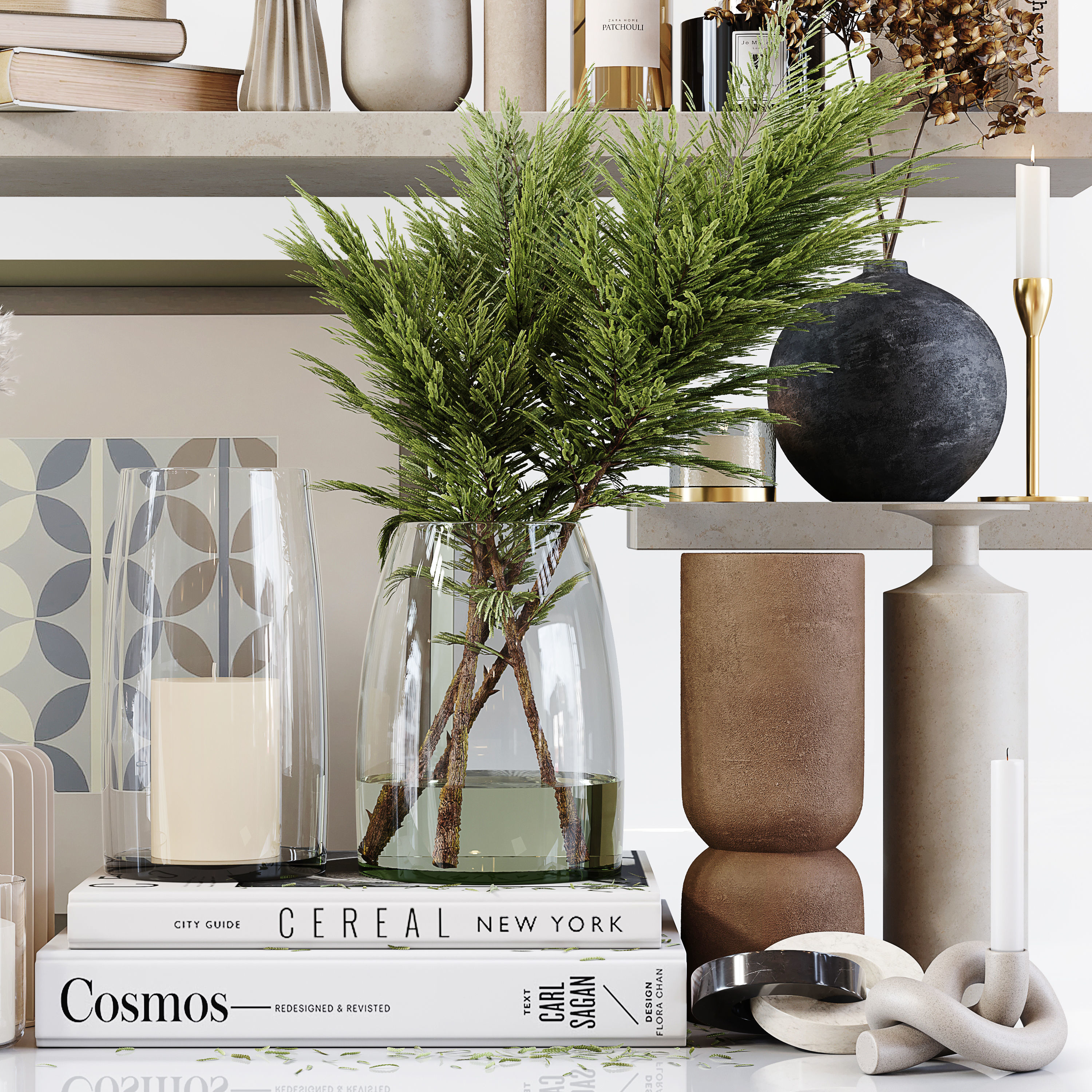 Decorative Set 166 Low-poly 3D model_2