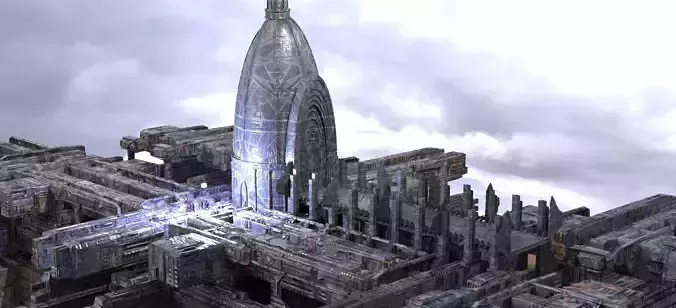 Cyberpunk Relay disruptor City Elite Tower 2  3D model